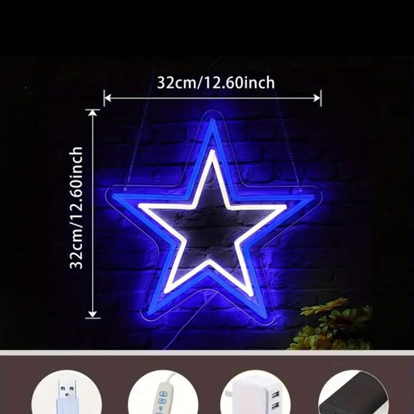 DALLAS COWBOW FOOTBALL NEON LED SIGN - Picture 3 of 3